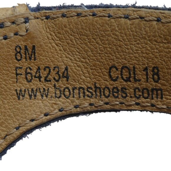 Born Monticello Blue Suede Jute Wrapped Wedge Heels Sandals Espadrilles Womens 8 - Picture 14 of 14